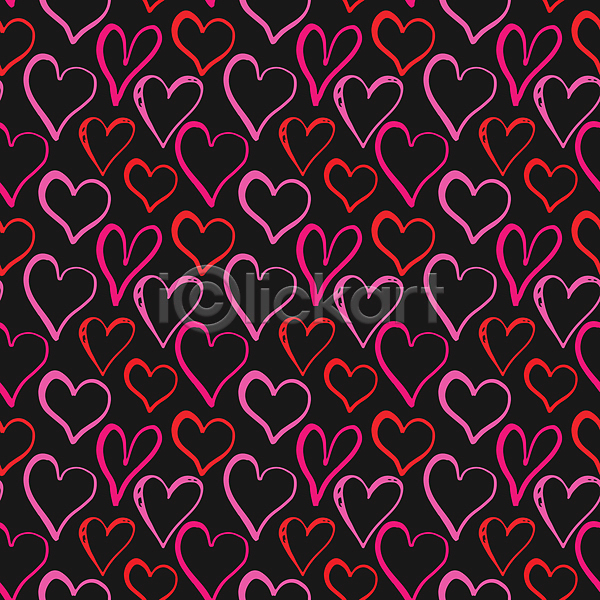 사랑 행복 사람없음 JPG 일러스트 해외이미지 검은색 디자인 백그라운드 분홍색 패턴 하트