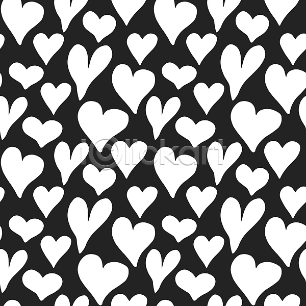 사랑 행복 사람없음 JPG 일러스트 해외이미지 검은색 디자인 백그라운드 패턴 하트 흰색