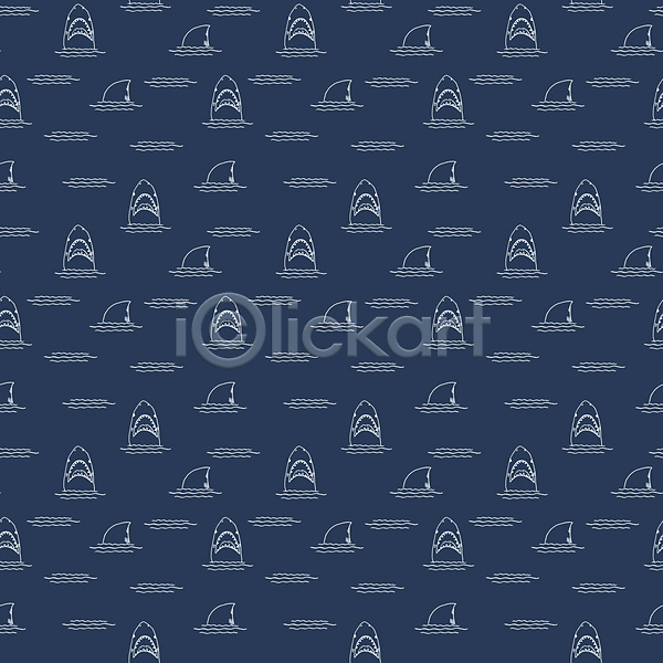 사람없음 JPG 라인일러스트 포토 해외이미지 그림 라인아트 물결 백그라운드 상어 지느러미 파란색 패턴 패턴백그라운드