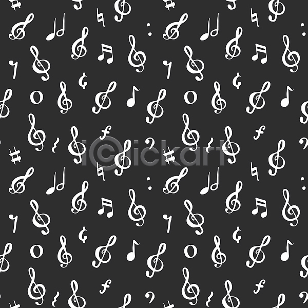 사람없음 JPG 일러스트 포토 해외이미지 검은색 디자인 백그라운드 음악 음표 패턴 흰색