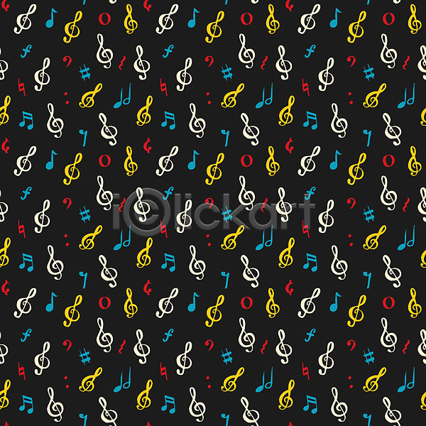 사람없음 JPG 일러스트 포토 해외이미지 검은색 디자인 백그라운드 음악 음표 패턴