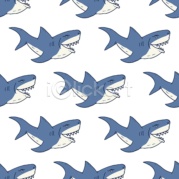 사람없음 JPG 포토 해외이미지 그림 백그라운드 상어 파란색 패턴 패턴백그라운드