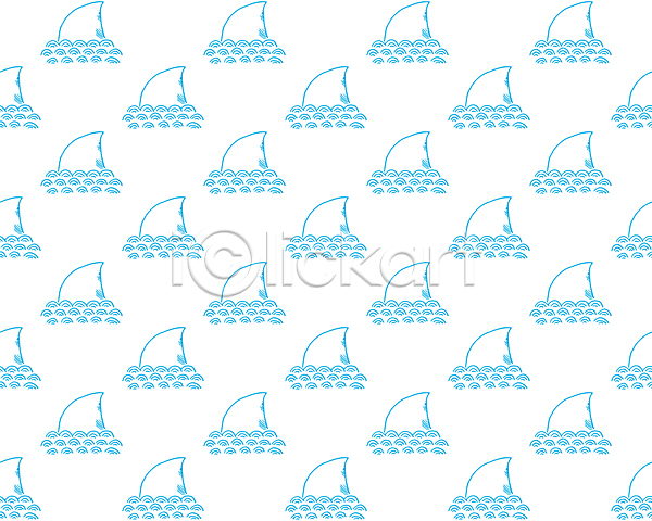 사람없음 JPG 라인일러스트 포토 해외이미지 그림 라인아트 물결 백그라운드 상어 지느러미 패턴 패턴백그라운드 하늘색