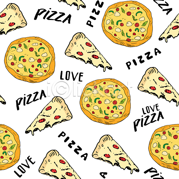 사람없음 JPG 일러스트 해외이미지 백그라운드 패턴 패턴백그라운드 피자 피자조각