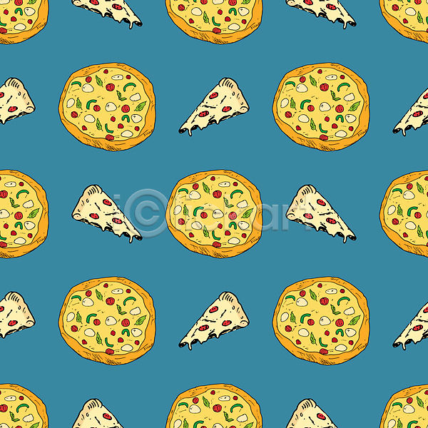 사람없음 JPG 일러스트 해외이미지 패턴 패턴백그라운드 피자 피자조각