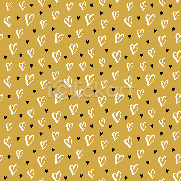 사랑 행복 사람없음 JPG 일러스트 해외이미지 노란색 디자인 백그라운드 패턴 하트