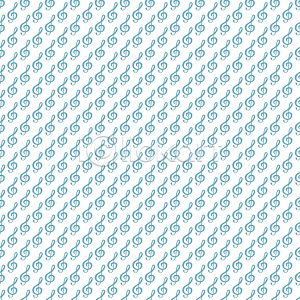 사람없음 JPG 일러스트 포토 해외이미지 높은음자리표 디자인 백그라운드 음악 음표 패턴 하늘색