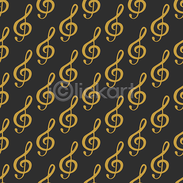사람없음 JPG 일러스트 포토 해외이미지 검은색 노란색 높은음자리표 디자인 백그라운드 음악 음표 패턴