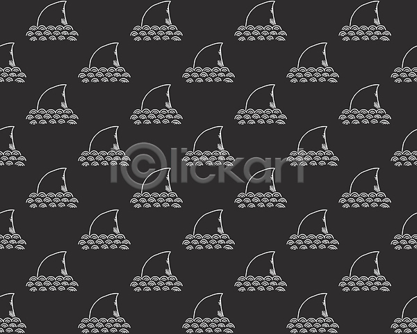 사람없음 JPG 라인일러스트 포토 해외이미지 그림 라인아트 물결 백그라운드 상어 지느러미 패턴 패턴백그라운드