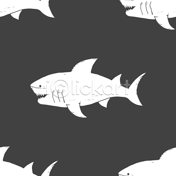 사람없음 JPG 라인일러스트 포토 해외이미지 그림 라인아트 백그라운드 상어 패턴 패턴백그라운드