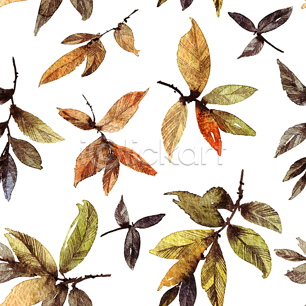 사람없음 JPG 일러스트 해외이미지 그림 번짐 붓터치 뷰티 수채화(물감) 식물 잎