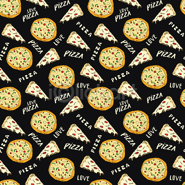사람없음 JPG 일러스트 해외이미지 디자인 패턴 패턴백그라운드 피자 피자조각