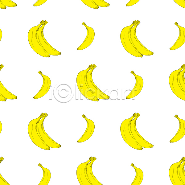 사람없음 JPG 일러스트 해외이미지 노란색 디자인 바나나 백그라운드 패턴 패턴백그라운드