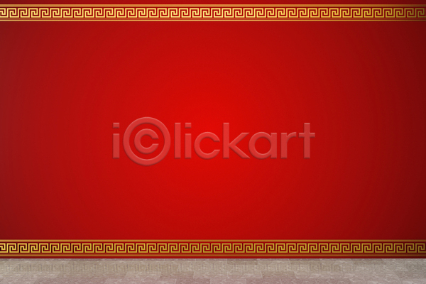 사람없음 3D JPG 포토 해외이미지 공간 백그라운드 벽 빨간색 스타일 중국전통