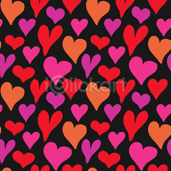 사랑 행복 사람없음 JPG 일러스트 해외이미지 검은색 디자인 백그라운드 분홍색 패턴 하트