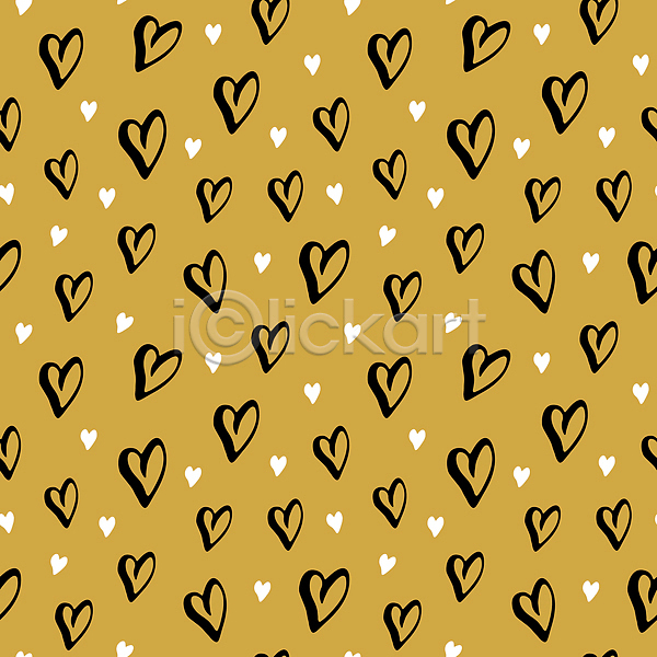 사랑 행복 사람없음 JPG 일러스트 해외이미지 노란색 디자인 백그라운드 패턴 하트