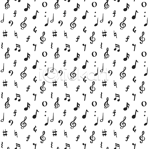 사람없음 JPG 일러스트 포토 해외이미지 검은색 디자인 백그라운드 음악 음표 패턴