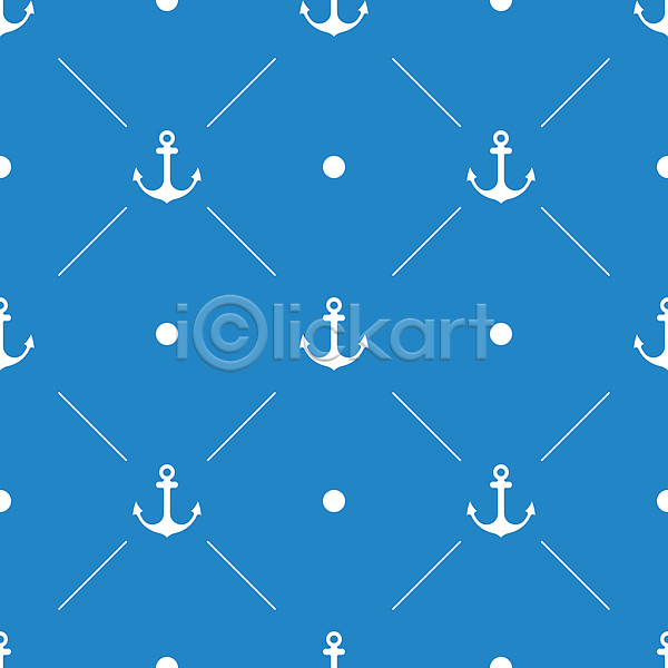 사람없음 JPG 일러스트 포토 해외이미지 닻 파란색 패턴