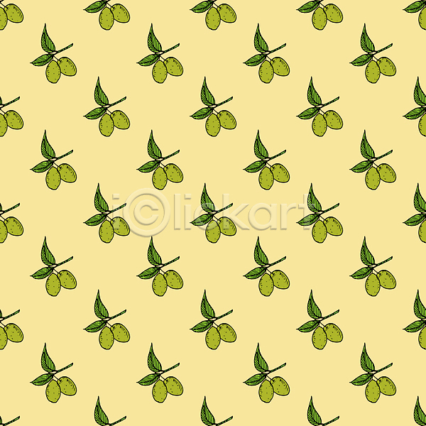 사람없음 JPG 일러스트 해외이미지 디자인 올리브 잎 초록색 패턴 패턴백그라운드