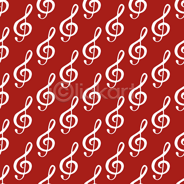 사람없음 JPG 일러스트 포토 해외이미지 높은음자리표 디자인 백그라운드 빨간색 음악 음표 패턴