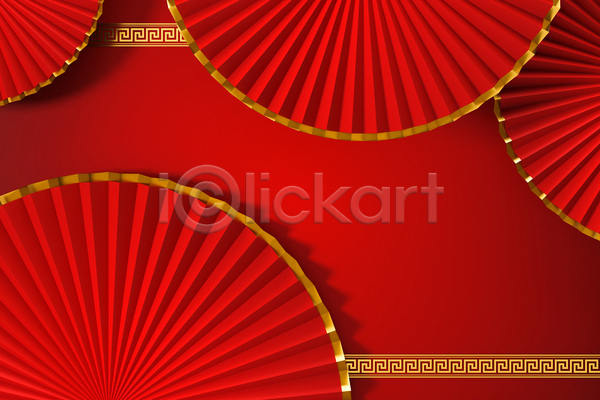 사람없음 3D JPG 포토 해외이미지 공간 백그라운드 벽 빨간색 스타일 중국전통