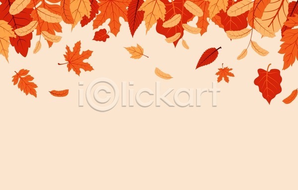 사람없음 EPS 일러스트 해외이미지 가을(계절) 가을배경 낙엽 단풍 연분홍색 카피스페이스
