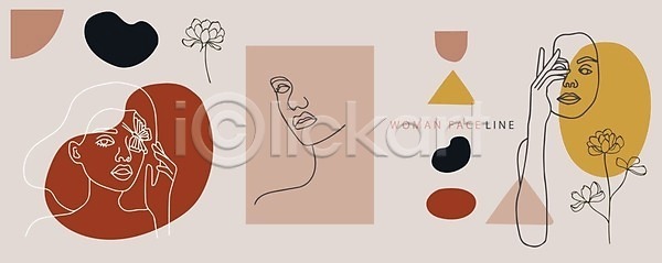 사람 여자 EPS 일러스트 템플릿 해외이미지 갈색 검은색 그래픽 그림 덮개 미니멀 백그라운드 벽지 빨간색 선 소셜 손 스타일 신용카드 심볼 심플 얼굴 엘리먼트 엽서 오렌지 우주 유행 입술 증명서 질감 추상 패턴 플랫 해외일러스트 화장품