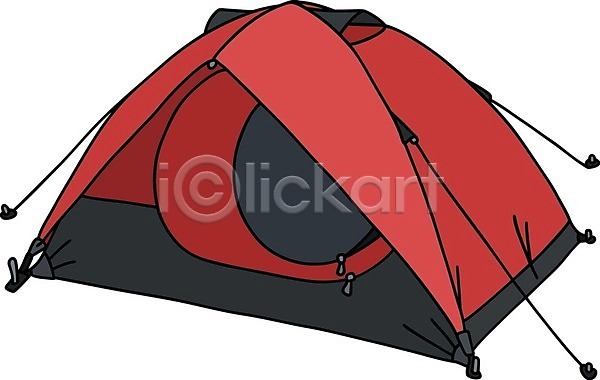사람없음 EPS 일러스트 해외이미지 빨간색 캠핑 텐트