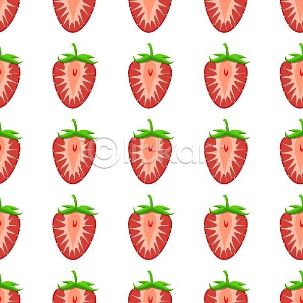 사람없음 EPS 일러스트 해외이미지 디저트 딸기 빨간색 패턴