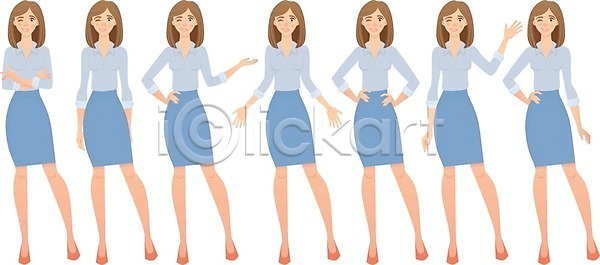 기쁨 만족 유혹 자신감 EPS 일러스트 해외이미지 감정 만화 비즈니스 비즈니스우먼 세트 일러캐릭터 최고 캐릭터 포즈 해외일러스트