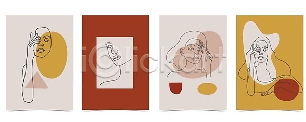 사람 여자 EPS 일러스트 템플릿 해외이미지 갈색 검은색 그래픽 그림 덮개 미니멀 백그라운드 벽지 빨간색 선 소셜 손 스타일 신용카드 심볼 심플 얼굴 엘리먼트 엽서 오렌지 우주 유행 입술 증명서 질감 추상 패턴 플랫 해외일러스트 화장품