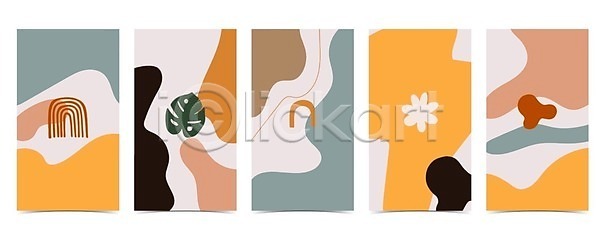 사람없음 EPS 일러스트 해외이미지 디자인 레이아웃 미술 배너 백그라운드 잎 추상 컬러풀 패턴