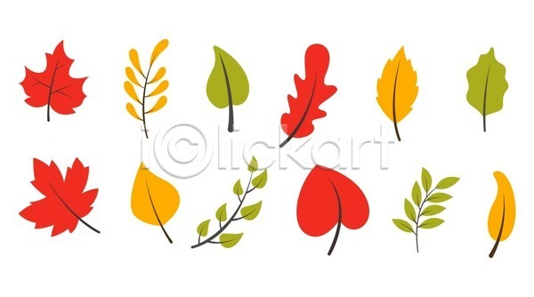 사람없음 EPS 일러스트 해외이미지 가을(계절) 나뭇잎 낙엽 단풍 엘리먼트