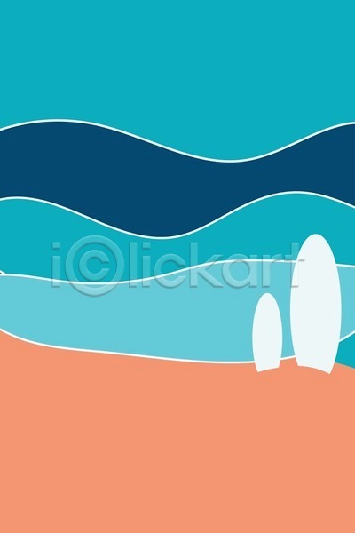 사람없음 EPS 일러스트 해외이미지 곡선 물결 백그라운드 서핑 서핑보드 하늘색