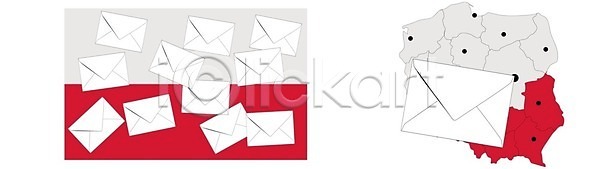 법 새로움 선거 EPS 일러스트 해외이미지 그래픽 깃발 반대 봉투 빨간색 설명 심볼 윤곽 일렬 자원 전국 정치 캠페인 편지쓰기 폴란드 해외일러스트 헌법 흰색