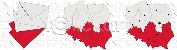 법 새로움 선거 EPS 일러스트 해외이미지 그래픽 깃발 반대 봉투 빨간색 설명 심볼 윤곽 일렬 자원 전국 정치 캠페인 편지쓰기 폴란드 해외일러스트 헌법 흰색