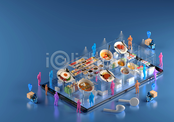 사람없음 3D JPG 해외이미지 고객 구매 모바일 상업 서비스 스마트폰 어플리케이션 온라인 음식 핸드폰