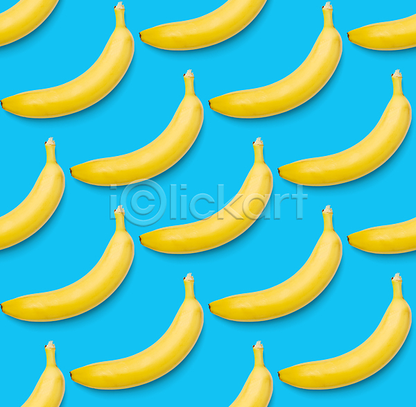 사람없음 JPG 포토 해외이미지 바나나 파란배경 패턴