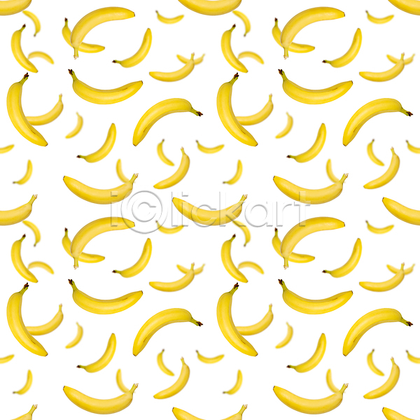 사람없음 JPG 포토 해외이미지 바나나 패턴 흰배경