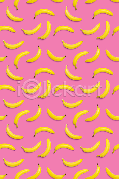 사람없음 JPG 포토 해외이미지 바나나 분홍색 패턴