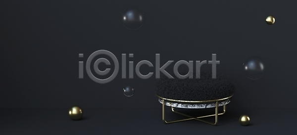 사람없음 JPG 포토 해외이미지 검은색 광택 금색 금속 모던 미니멀 심플 원형 의자 카피스페이스
