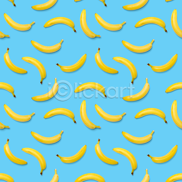 사람없음 JPG 포토 해외이미지 바나나 파란배경 패턴