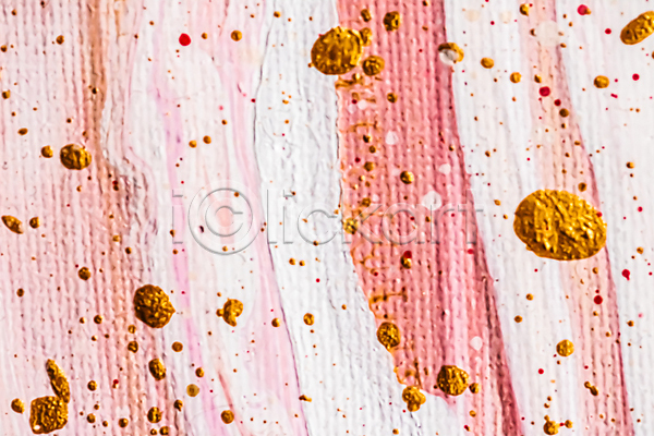사람없음 JPG 포토 해외이미지 금색 백그라운드 분홍색 빨간색 뿌리기 아크릴물감 질감 캔버스 혼합