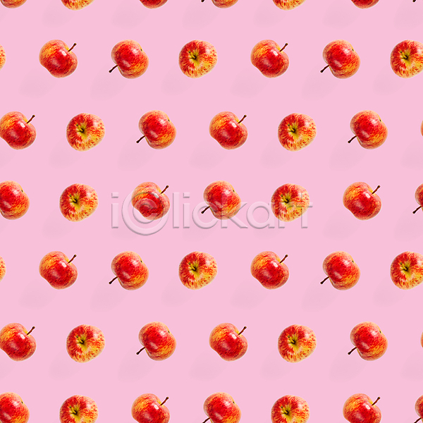사람없음 JPG 포토 해외이미지 분홍색배경 사과 패턴