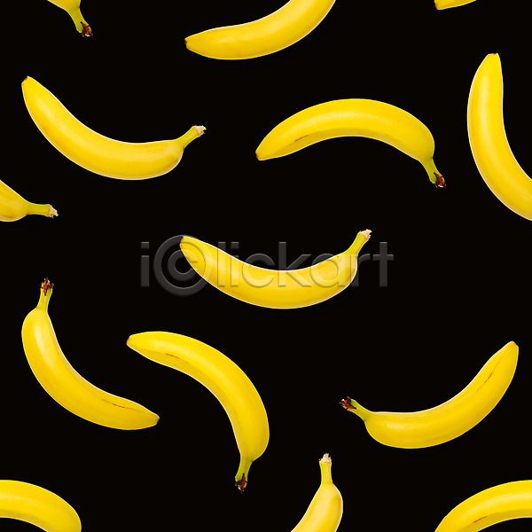 사람없음 JPG 포토 해외이미지 검은배경 바나나 패턴