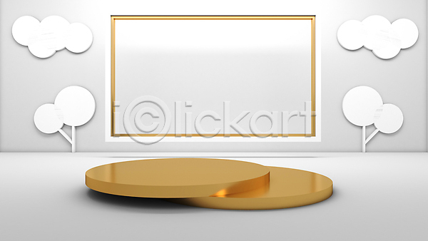 사람없음 3D JPG 포토 해외이미지 그래픽 금색 단상 디자인 목업 오브젝트 추상 컨셉 흰색