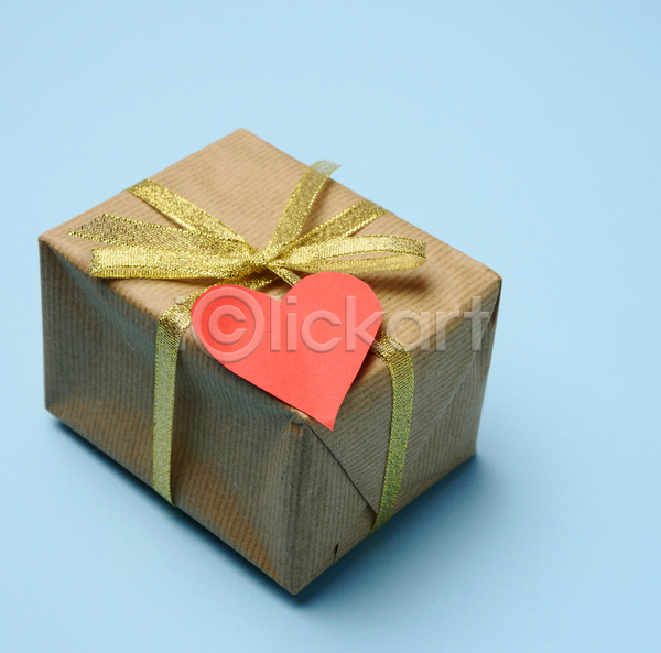 축하 사람없음 JPG 포토 해외이미지 갈색 리본 상자 선물 선물상자 오브젝트 하늘색 하트