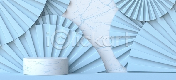 사람없음 3D JPG 포토 해외이미지 그래픽 단상 대리석 디자인 목업 백그라운드 심플 카피스페이스 파스텔톤 포디움 하늘색