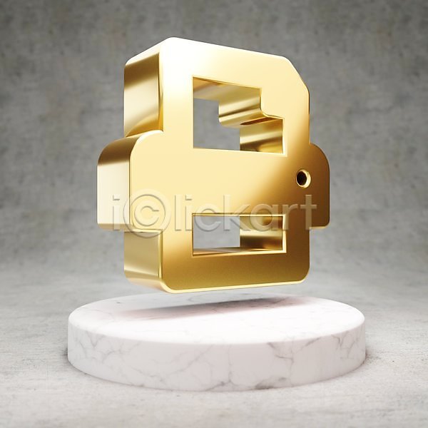 사람없음 3D JPG 포토 해외이미지 광택 금색 디지털 심볼 인쇄기 황금