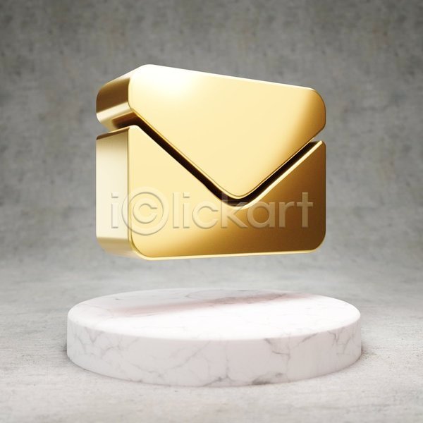 사람없음 3D JPG 포토 해외이미지 광택 금색 디지털 심볼 이메일 편지봉투 황금